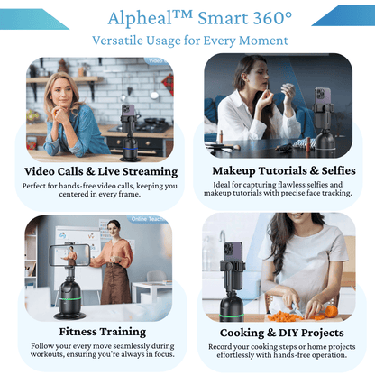 Alpheal™ Smart 360° Auto Face Tracking Tripod