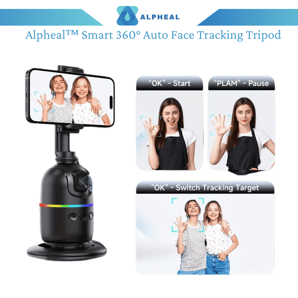 Alpheal™ Smart 360° Auto Face Tracking Tripod