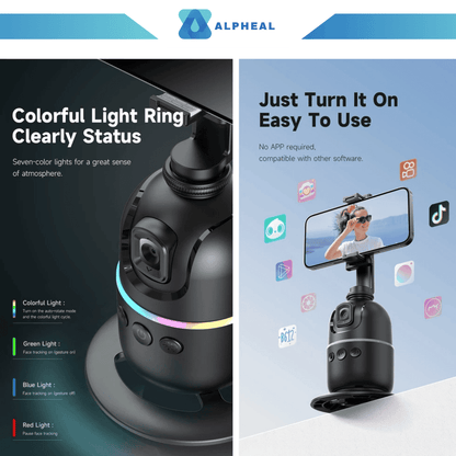 Alpheal™ Smart 360° Auto Face Tracking Tripod